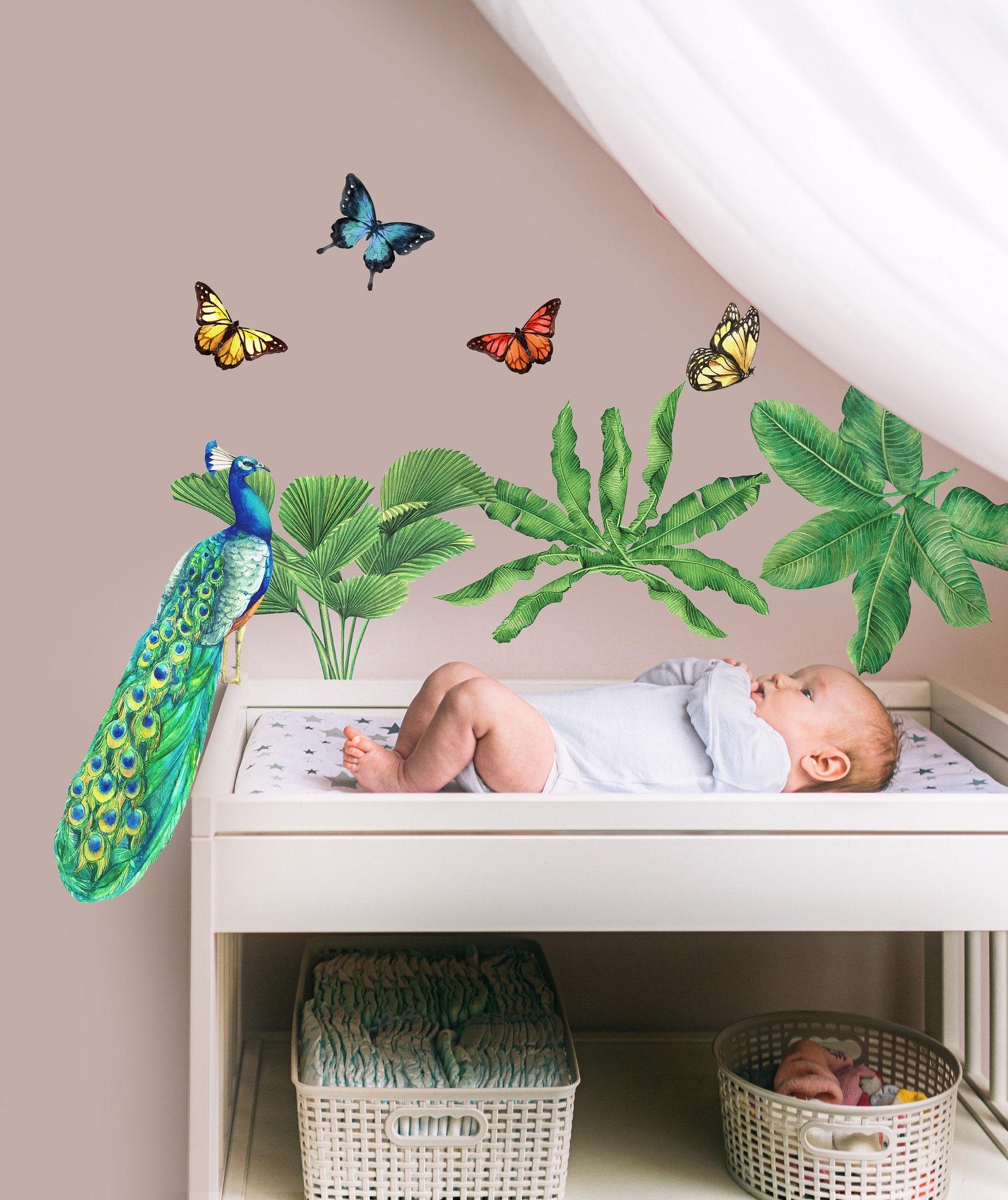 Jungle Theme Decor Jungle Leaves Decals Jungle Nursery Etsy