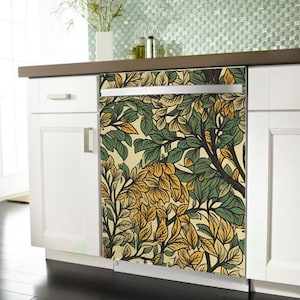 Dishwasher Wrap -Easily Revamp Kitchen! Vinyl Decal or Magnetic Cover for Dishwasher. Quick Trim. Amazing tree crown design.