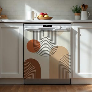 Dishwasher Cover. Boho Abstract Dishwasher Safe Magnetic or Vinyl Decal. Modern Kitchen Decor. Dishwasher Magnet. Easy Trim. Custom Sizes.