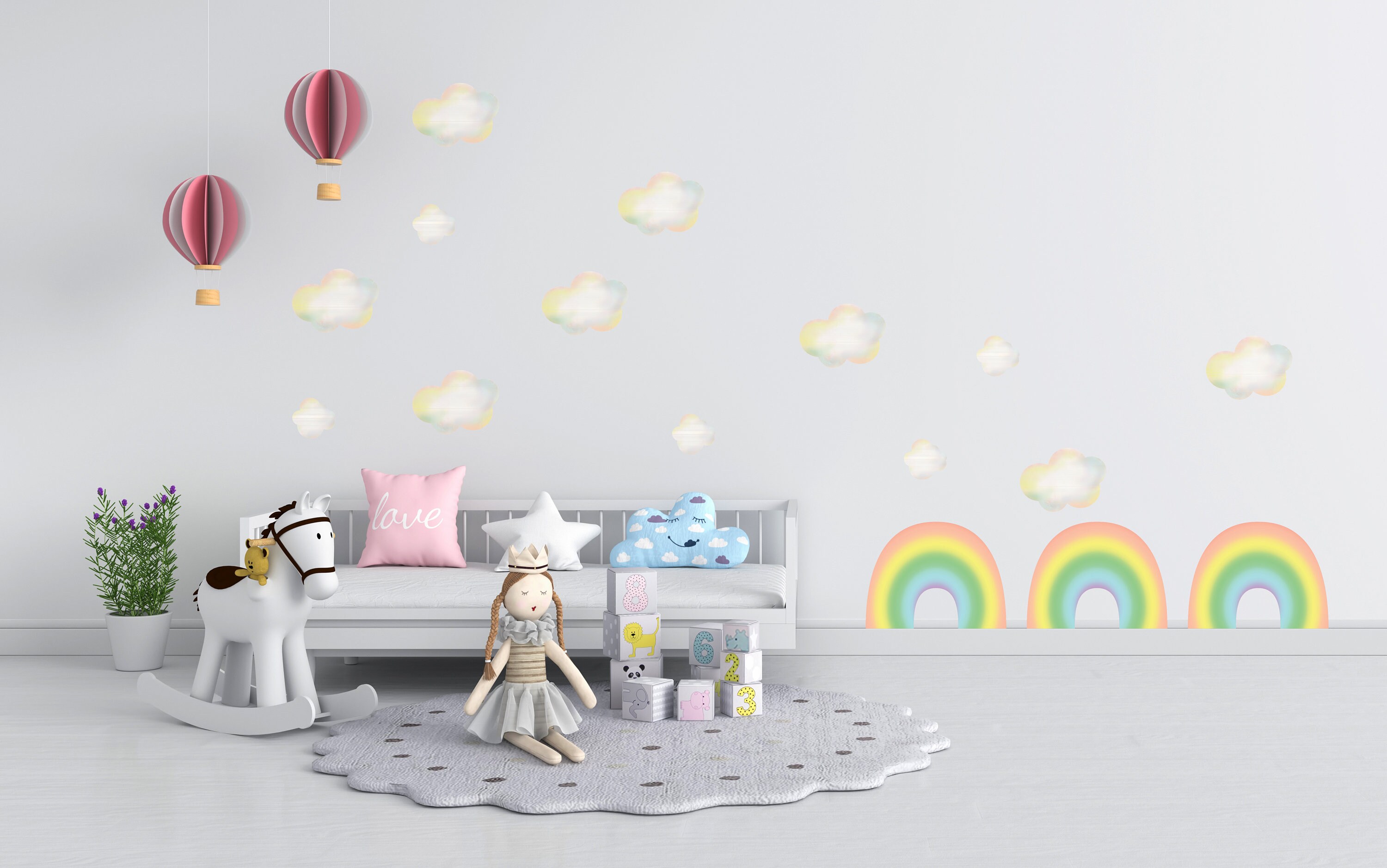 Rainbow Wall Decals Rainbow Wall Stickers Wall Decals Etsy