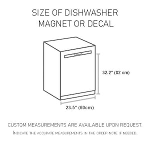 Magnetic Dishwasher Cover Panel Instantly Revamp Your Kitchen with Ease Kitchen decor. Easy Trim. Vinyl decal dishwasher or Magnet Cover. image 10