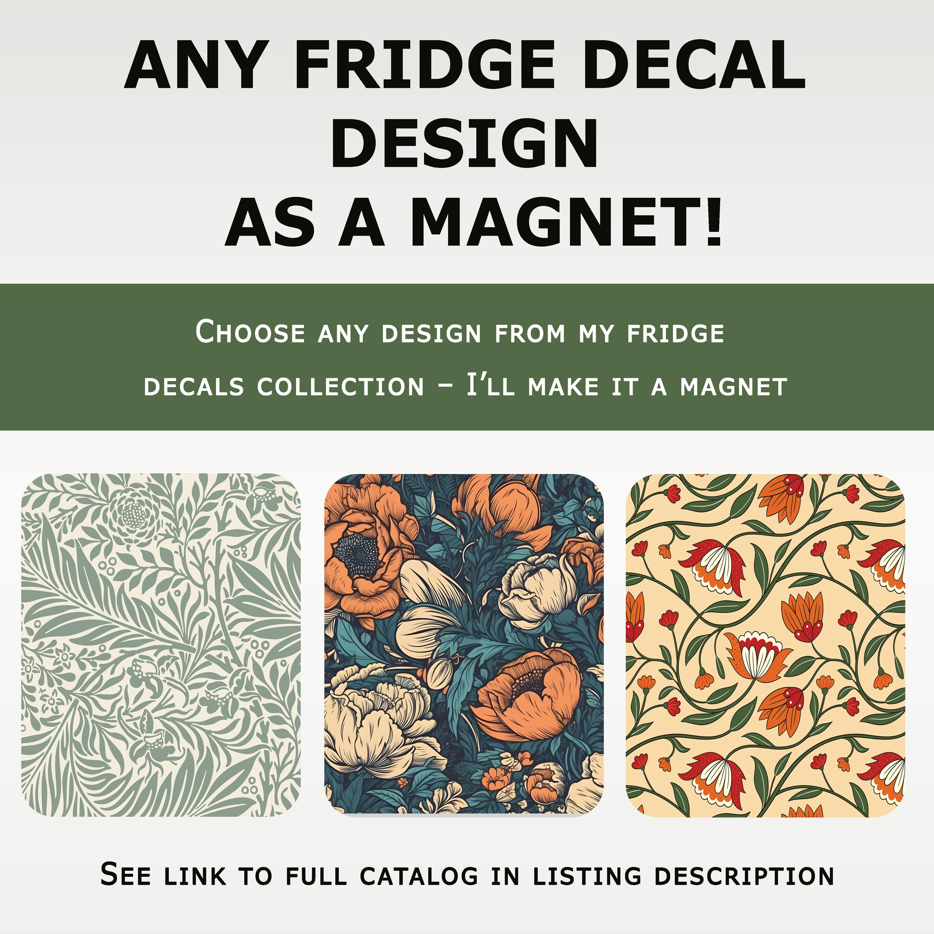 Magnetic Refrigerator Cover, Reusable Fridge Door Wrap, Custom Size - Etsy