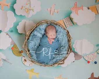 2 JPEG Sky collection digital Newborn Backdrop/Background Prop