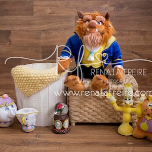 2 JPEG The Beauty and the Beast digital Newborn Backdrop/Background Prop