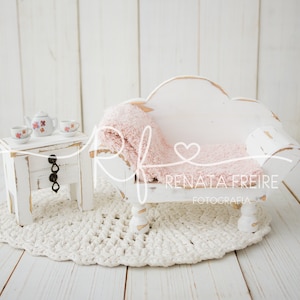 Little sofa Baby girl Digital Newborn Backdrop Background Prop