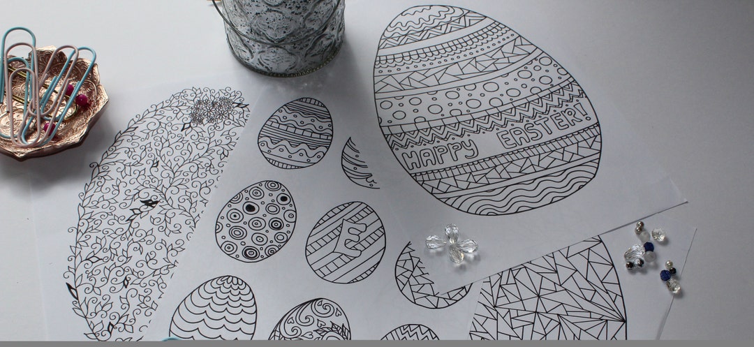 Easter Egg Coloring Bundle Easter Printables for Kids Easter Art - Etsy