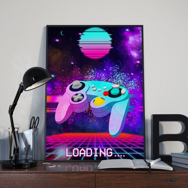 Nintendo, GameCube, декор для векойакат, декор дляор, декор длягрр, synthwave, vaporeрпанк, Ретро, печатов