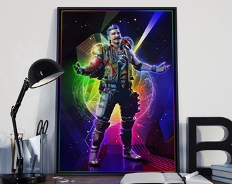 Apex Legends, Fusible, Impression minimaliste, Décor de jeu vidéo, Affiche de jeu, Décor de jeu vidéo, Synthwave, Vaporwave, Cyberpunk, Art mural, Rétro