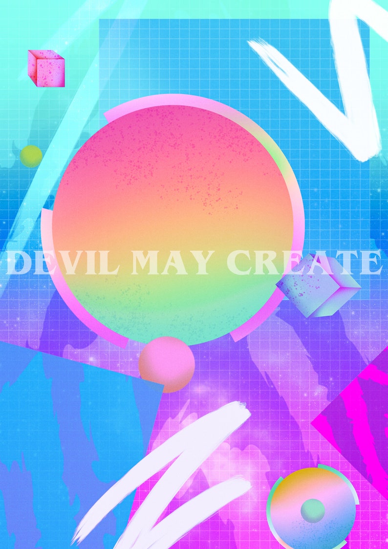 Vaporwave Pastel Goth Video Game Art Gaming Poster Retro Etsy UK