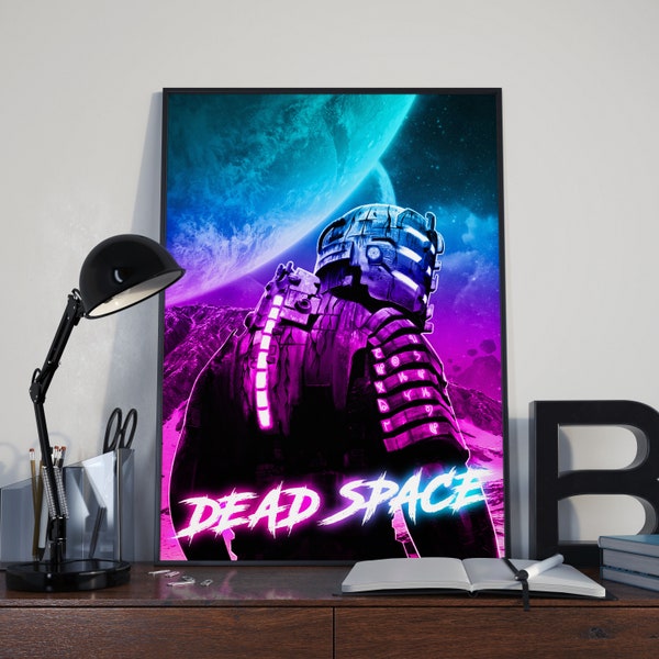Dead Space, Video Game Decor, Gaming Poster, Video Game Decor, Synthwave, Vaporwave, Cyberpunk, Playstation, Xbox, Wall Art, Home Decor