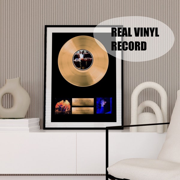 Regalo de marco de registro de vinilo hecho a mano para amantes de la música - Exhibición de registro de placa personalizada para recuerdos preciados - Arte de pared de música