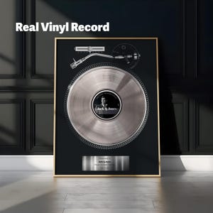 Personalisierte Schallplatten Musikliebhaber Geschenk - Gold Schallplatten Achievement Geschenk für Musiker - Platingerahmte Vinyl Plakette für Wanddekor
