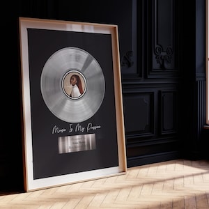 Custom Gold Vinyl Record - Customized Vinyl Record for Gift - Custom Engraved Plaque for Singer - Vinyl Record Award - Music Plaque Custom