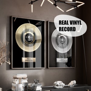 Personalized Vinyl Record Custom Couple Gift - Custom Vinyl Record Wedding Anniversary Gift - Music Plaque Custom Award Gift for Couple