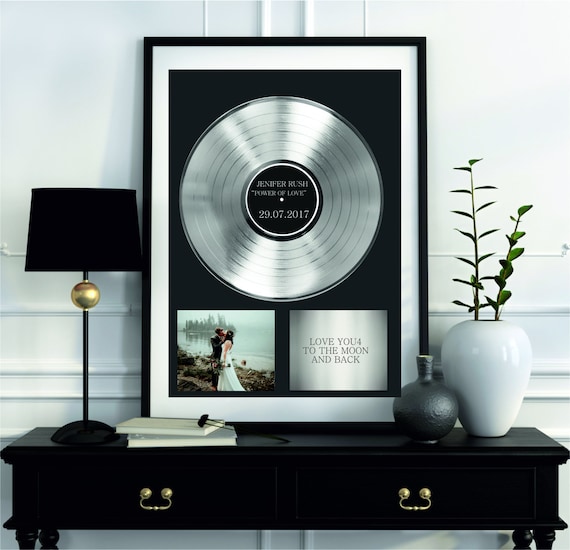 Disque Vinyle Encadre Prix De Musique Impression Des Paroles Etsy France