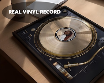Custom Gold Vinyl Record Plaque – Personalized Music Gift