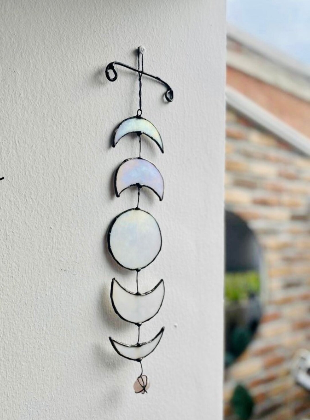 Stained Glass Phases of the Moon, Crescent Moon Phases Wall Decor ...