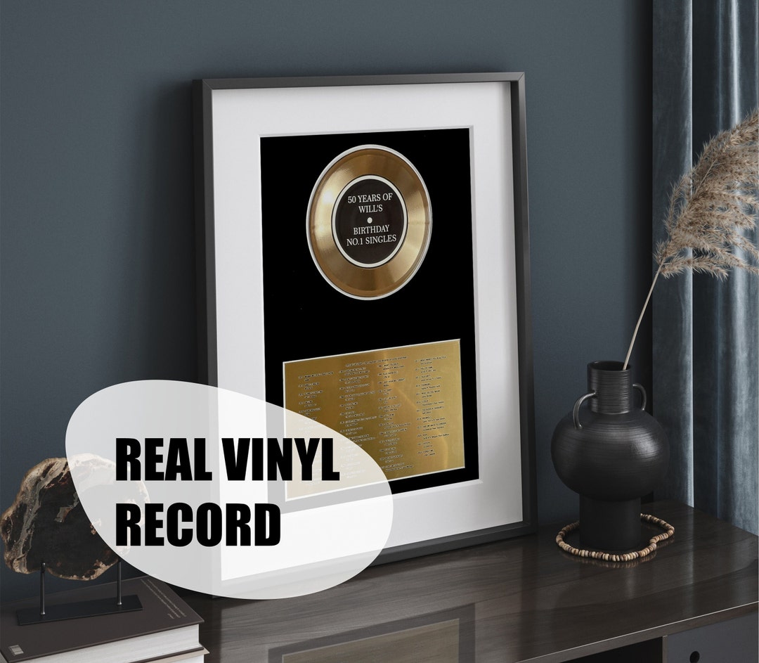 Personalized Vinyl Record for Music Lover - Custom Vinyl Record Framed ...