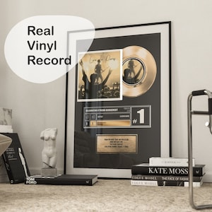 Personalized Engraved Plaque for Bestfriend - Customized Vinyl Record for Gift - Gold Vinyl Record for Him - Handmade Gift for Boyfriend