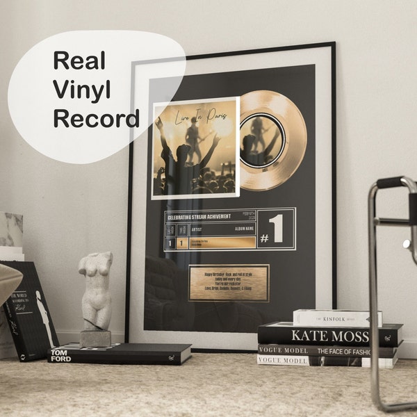 Placa grabada personalizada para Bestfriend - Disco de vinilo personalizado para regalo - Disco de vinilo dorado para él - Regalo hecho a mano para novio