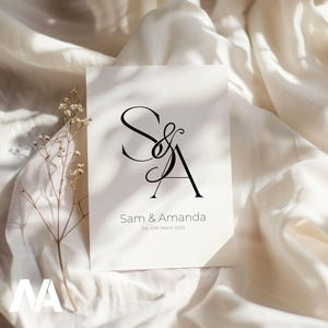 Wedding Monogram Logo, Couple Initials Logo, Custom Wedding Logo Design, Personalised Monogram, Digital Monogram Download, Initials Template