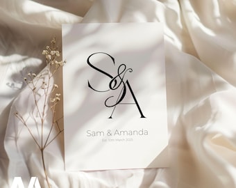 A&S Initials Wedding Monogram Logo (digital Download) - Etsy Israel