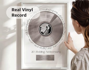 Custom Vinyl Record - Personalized 1st Anniversary Gift - Wedding Anniversary Gift for Husband or Wife - Custom Wedding Plaque