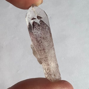 Unique 48mm Natural Red Hematite Included Phantom Quartz