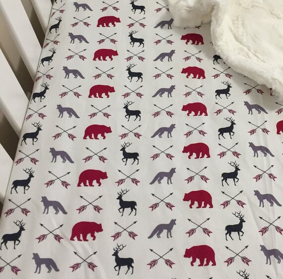 wolf crib sheet