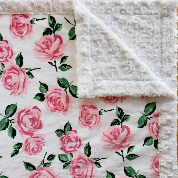 floral minky blanket