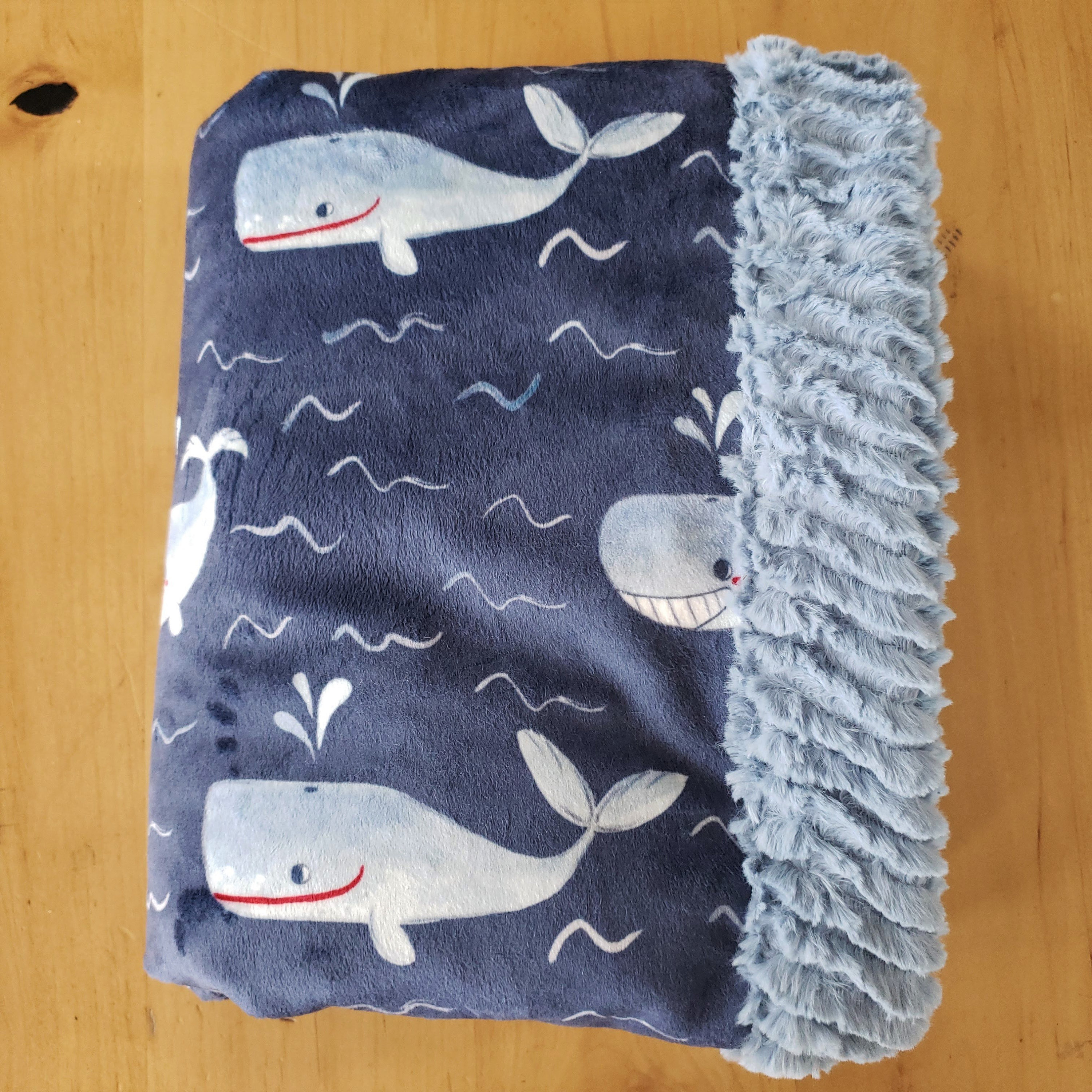 Whale Minky Blanket Whale Blanket Baby Boy Minky Nautical Etsy