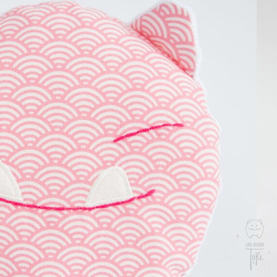 Toke Pinku Cuddly Cushion Angry Cushion Etsy