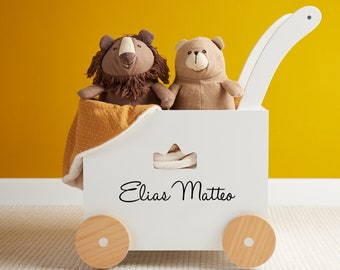 Personalisiertes Geschenk Baby - Lauflernwagen Box mit Stauraum - Aufbewahrungsbox Kinderzimmer