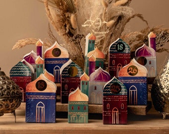 Ramadan Calendar - Houses Set of 30 Pieces - Sugar Festival - Eid Mubarak