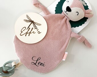 Personalized comfort blanket with name - deer - gift for babies - gift for a birth - Jollein brand