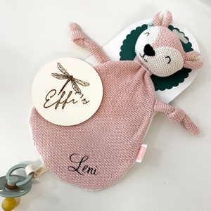 Personalized comfort blanket with name - deer - gift for babies - gift for a birth - Jollein brand