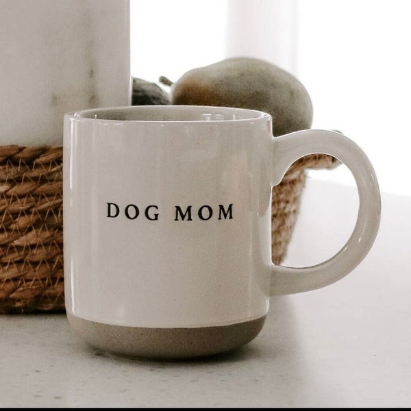 Dog Mom - Tasse Kaffee/Tee Steinzeug Valentinstag Geschenk Mama
