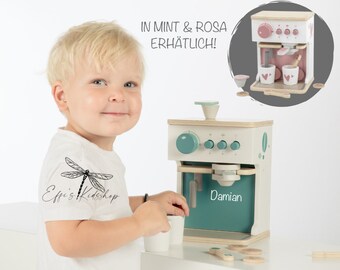 Machine à café en bois personnalisée menthe ou rose