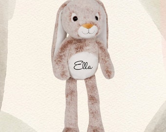 Doudou personnalisé lapin Pâques baptême/naissance/Pâques/cadeau