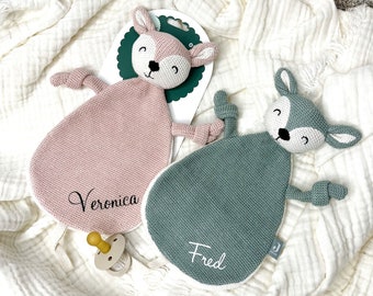 Personalized comfort blanket with name - deer - gift for babies - gift for a birth - Jollein brand