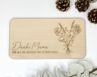 Brotzeitbrett Mama  | Frühstücksbrett personalisiert, Geschenk Oma, Mama | Weihnachstsgeschenk