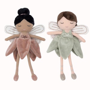 Cuddly blanket cuddly toy fairy doll customizable gift for the birth of baby - doudou personnalisé - gift baby