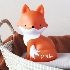 Personalized money box with name fox - children's room baptism | birthday | Christmas savings fox money box money gift