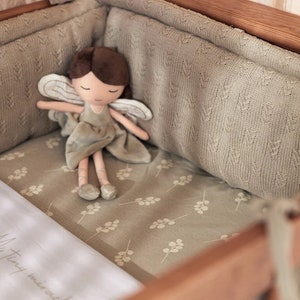 Schmusetuch Kuscheltier Fee Puppe Personalisierbar Geschenk zur Geburt Baby doudou personnalisé Geschenk Baby Bild 4