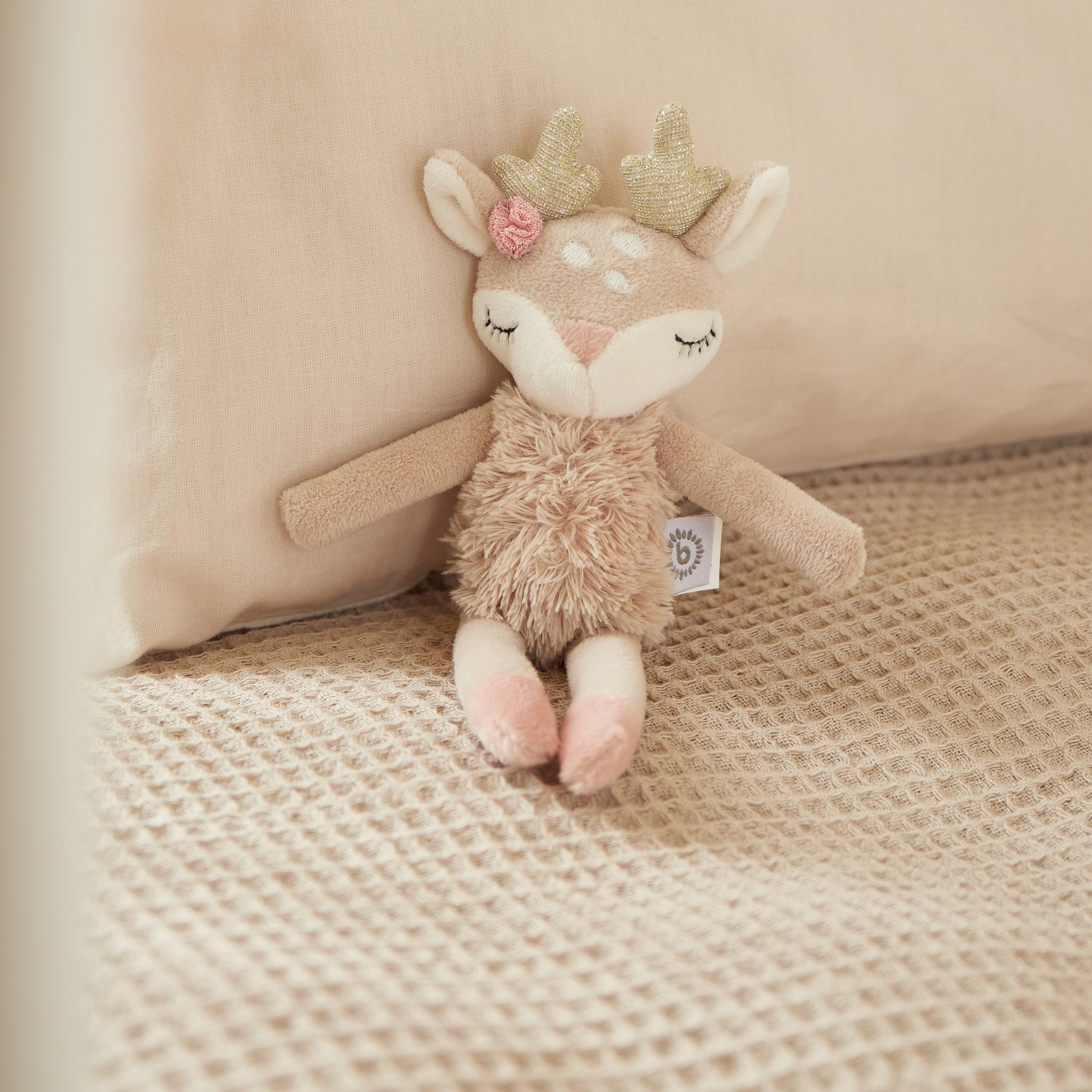 Cuddly Blanket Deer Bieco Customizable Gift for the Birth of a Baby Doudou  Personnalisé 