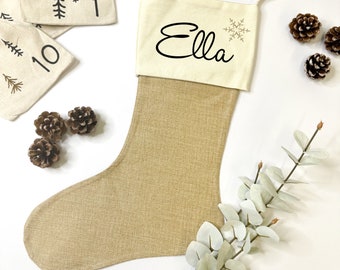 Bas de Noël personnalisé avec nom et motif | chaussette | Noël