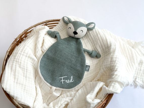 Cuddly Blanket Deer Bieco Customizable Gift for the Birth of a Baby Doudou  Personnalisé 