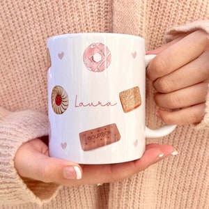 Biscuits Personalised Mug, Custom Mug, Customised Name Coffee Cup, Gift for Friend, Bridesmaid Gift, Mother Gift for Her, image 2
