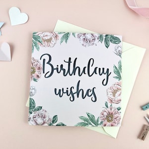 Blumen Papierschnitt Geburtstagskarte, Geburtstagskarte für sie, Scherenschnitt alles Gute zum Geburtstag, Geburtstagskarte für Schwester, Geburtstagskarte für Freund