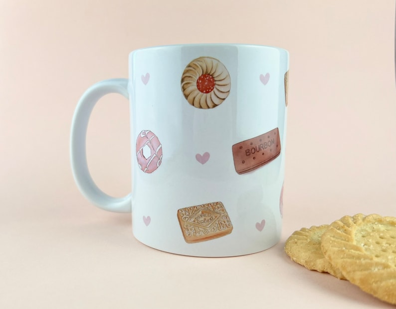 Biscuits Personalised Mug, Custom Mug, Customised Name Coffee Cup, Gift for Friend, Bridesmaid Gift, Mother Gift for Her, image 4